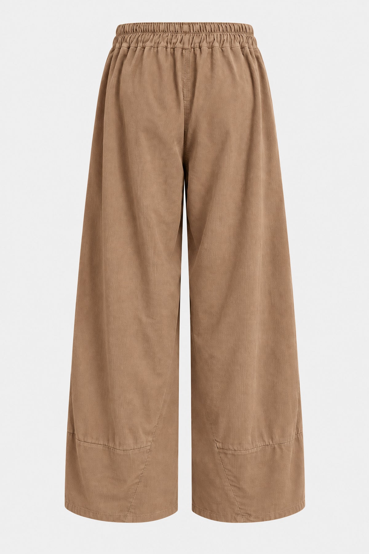 Curved Hem Cotton Cord Trousers