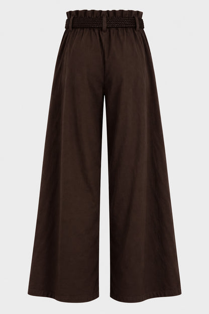 Soft Touch Cotton Wide Leg Trousers
