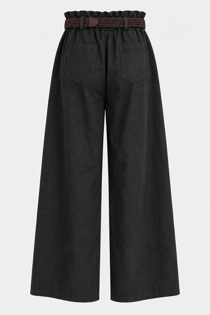 Soft Touch Cotton Wide Leg Trousers