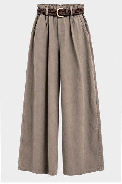 Soft Touch Cotton Wide Leg Trousers