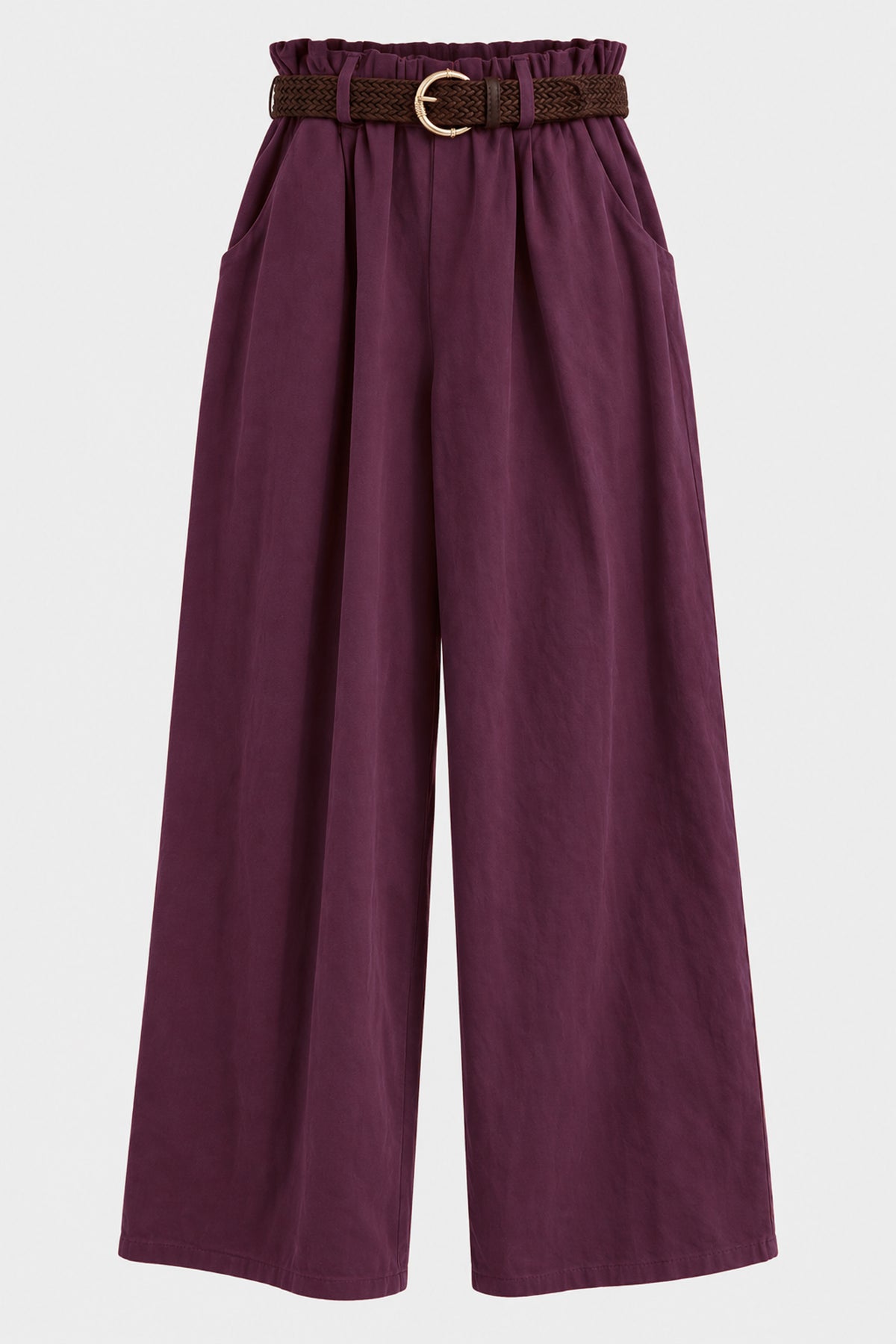 Soft Touch Cotton Wide Leg Trousers