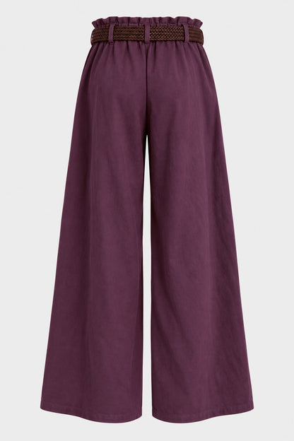 Soft Touch Cotton Wide Leg Trousers