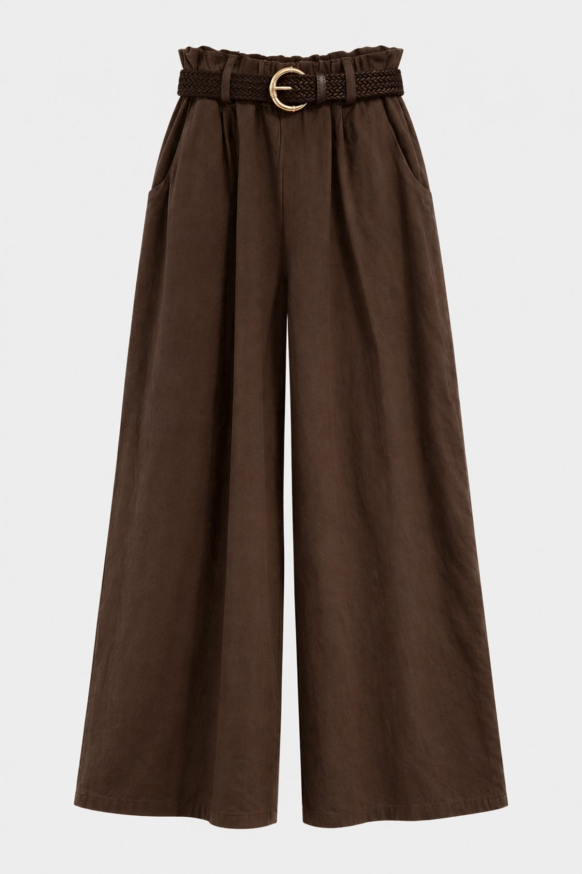 Soft Touch Cotton Wide Leg Trousers