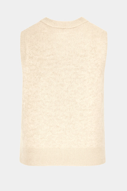 Fluffy Knit Side-Button Vest