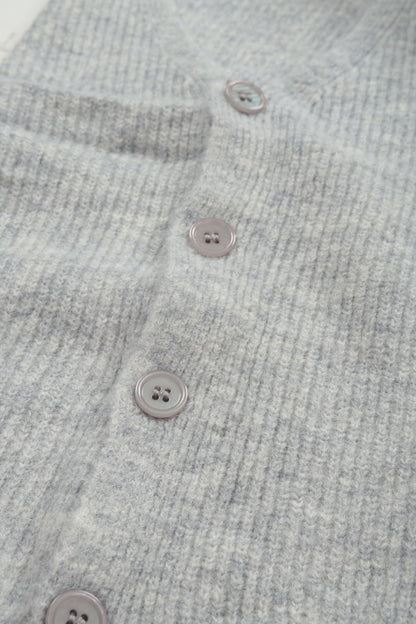 Fluffy Knit Side-Button Vest