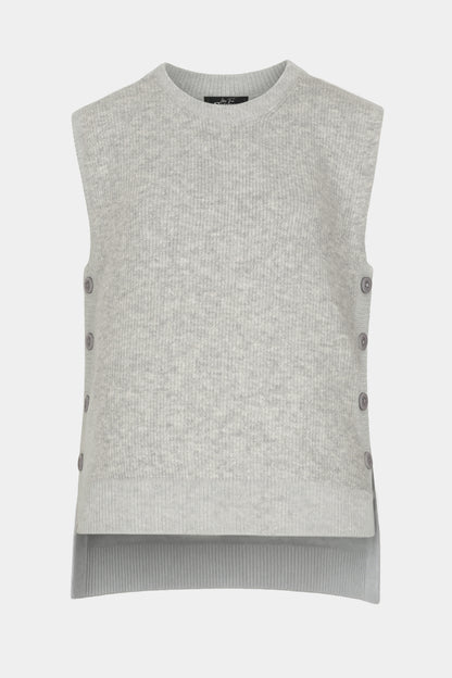 Fluffy Knit Side-Button Vest