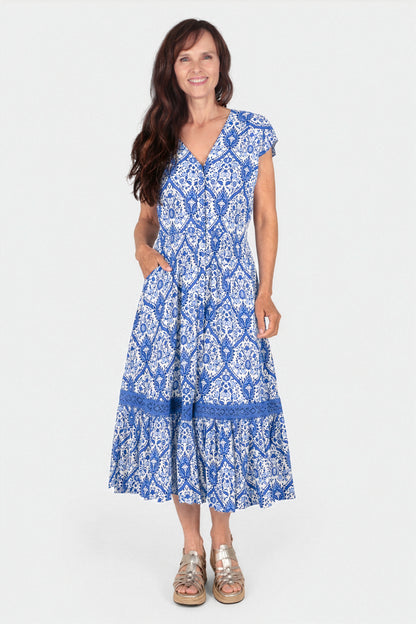 Riviera Tile Midi Dress