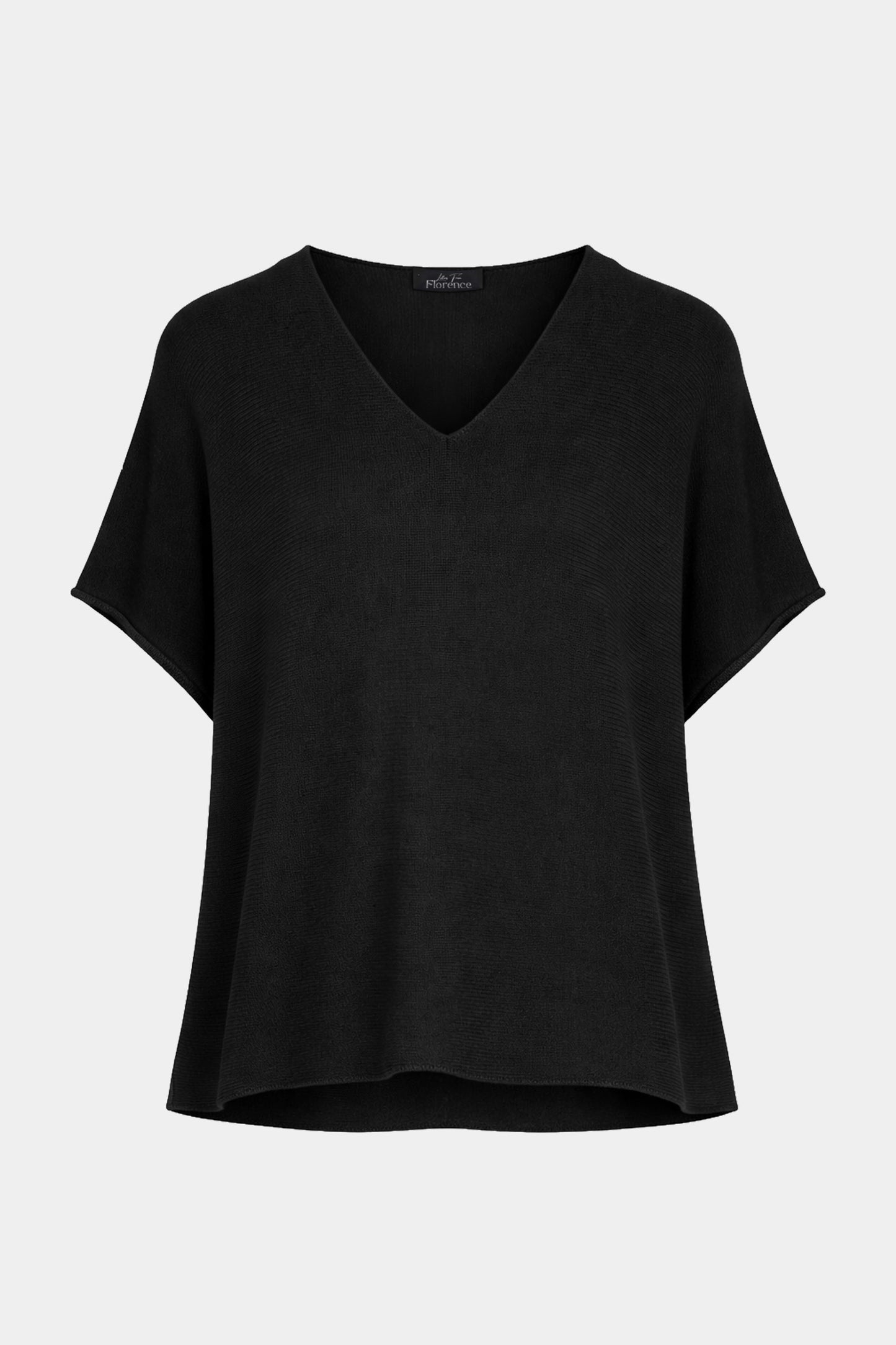 V Neck Cotton Knit Top