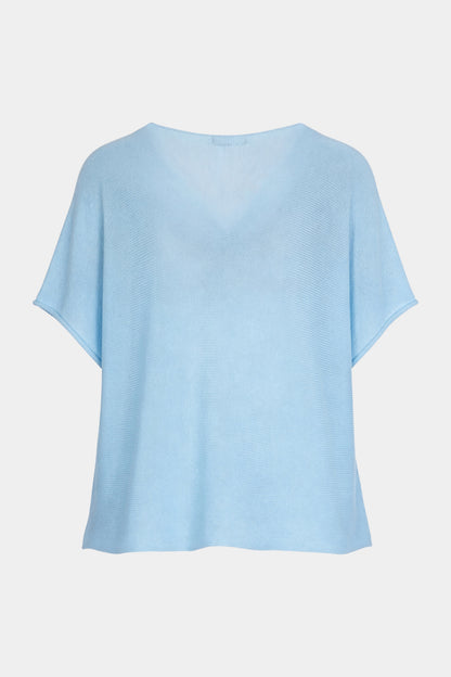 V Neck Cotton Knit Top