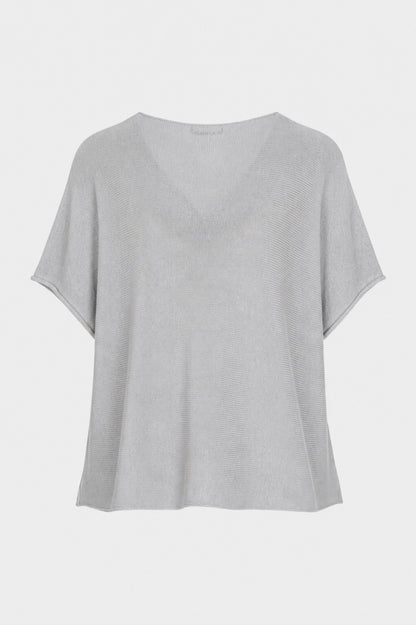 V Neck Cotton Knit Top