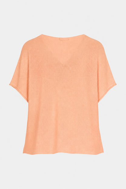V Neck Cotton Knit Top