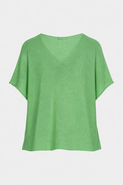V Neck Cotton Knit Top