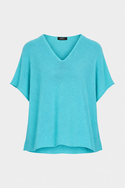 V Neck Cotton Knit Top