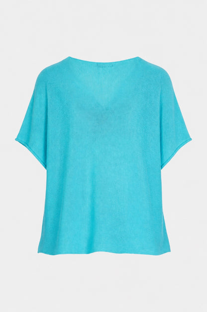 V Neck Cotton Knit Top