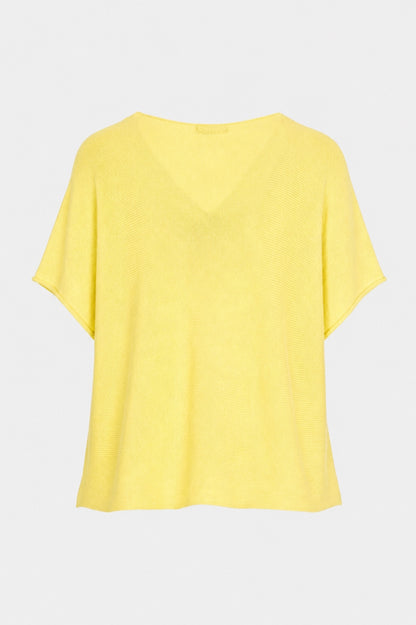 V Neck Cotton Knit Top