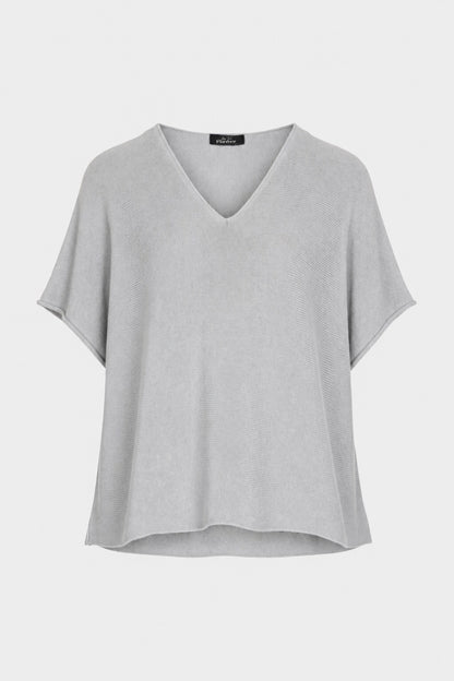 V Neck Cotton Knit Top