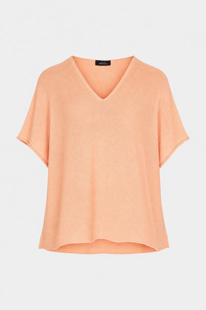 V Neck Cotton Knit Top