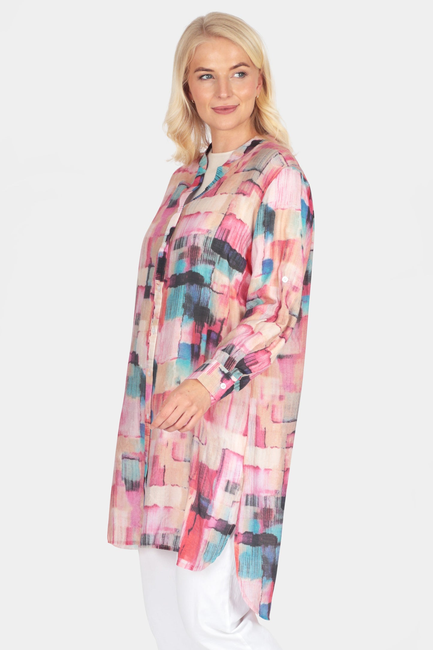 Vivid Paintbrush Stroke Shirt Dress