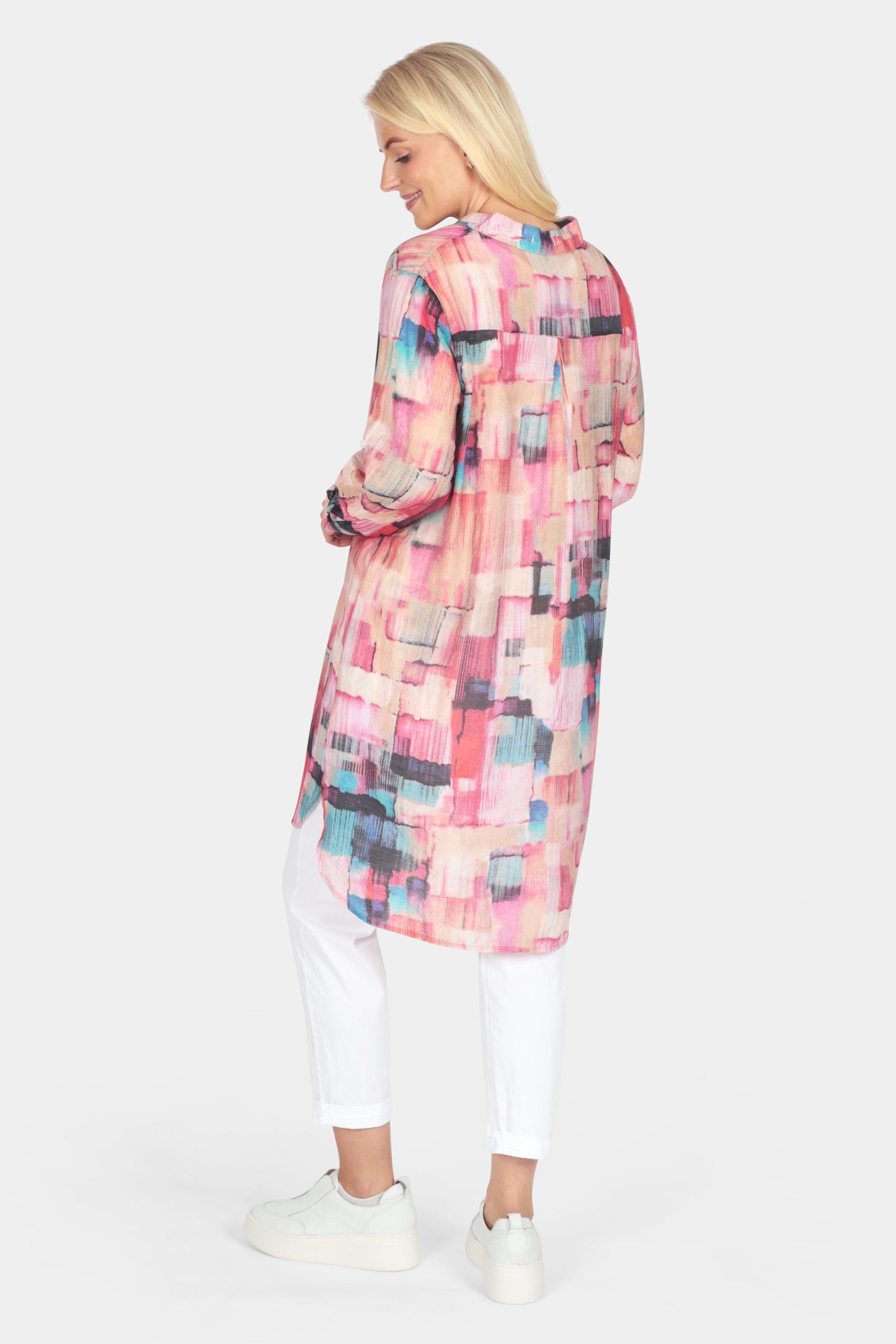 Vivid Paintbrush Stroke Shirt Dress