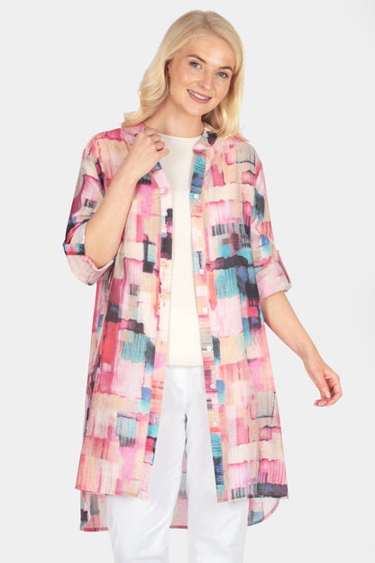 Vivid Paintbrush Stroke Shirt Dress
