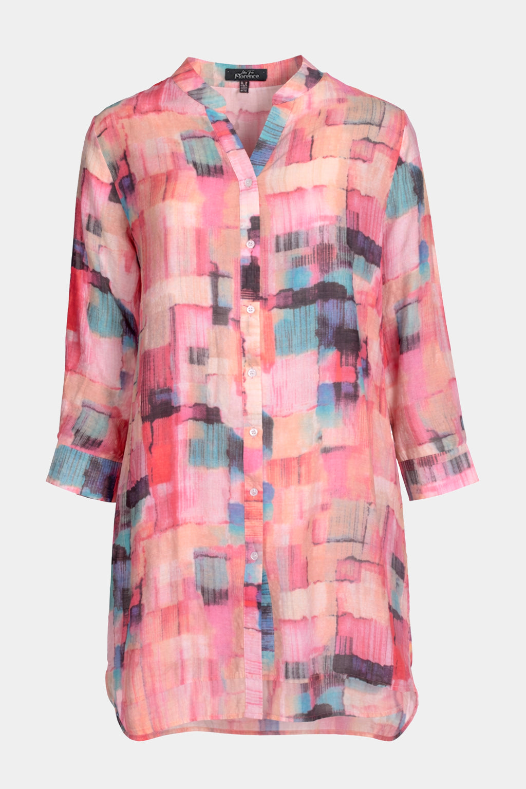 Vivid Paintbrush Stroke Shirt Dress