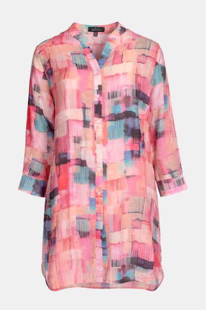 Vivid Paintbrush Stroke Shirt Dress
