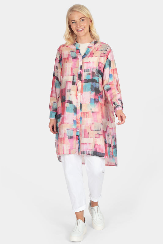 Vivid Paintbrush Stroke Shirt Dress