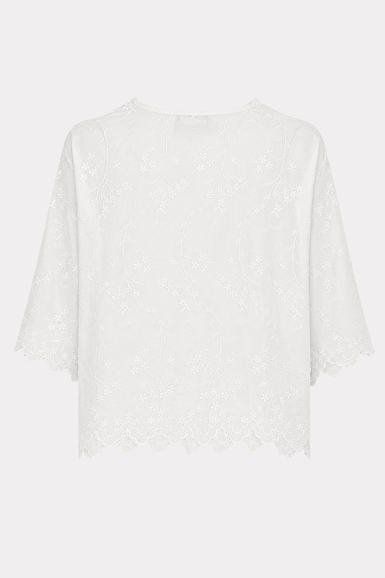 Floral Embroidery Cotton Top
