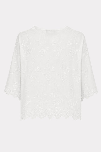 Floral Embroidery Cotton Top